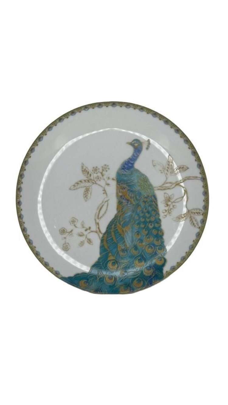 222 Fifth Peacock Garden Porcelain Plate